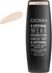 Makiažo pagrindas Gosh X-Ceptional Wear Foundation, 14 Sand, 35 ml kaina ir informacija | Makiažo pagrindai, pudros | pigu.lt