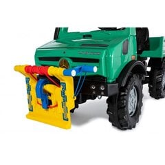 Sunkvežimis vaikams su pedalais „Unimog Mercedes-Benz“, žalias kaina ir informacija | Žaislai berniukams | pigu.lt