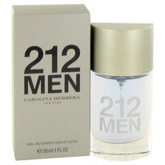 Мужская парфюмерия 212 Carolina Herrera EDT: Емкость - 30 ml цена и информация | Мужские духи | pigu.lt