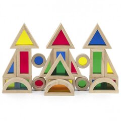 Деревянные кубики Viga, 24 шт цена и информация | Развивающие игрушки | pigu.lt