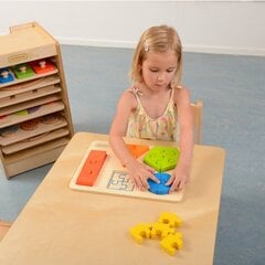 Medinis galvosūkis vaikams, besimokantiems geometrinių figūrų „Masterkidz“ kaina ir informacija | Lavinamieji žaislai | pigu.lt