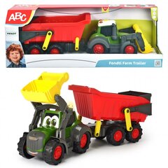 Traktorius su priekaba Happy Fendt Trailer, 65 cm kaina ir informacija | Žaislai berniukams | pigu.lt