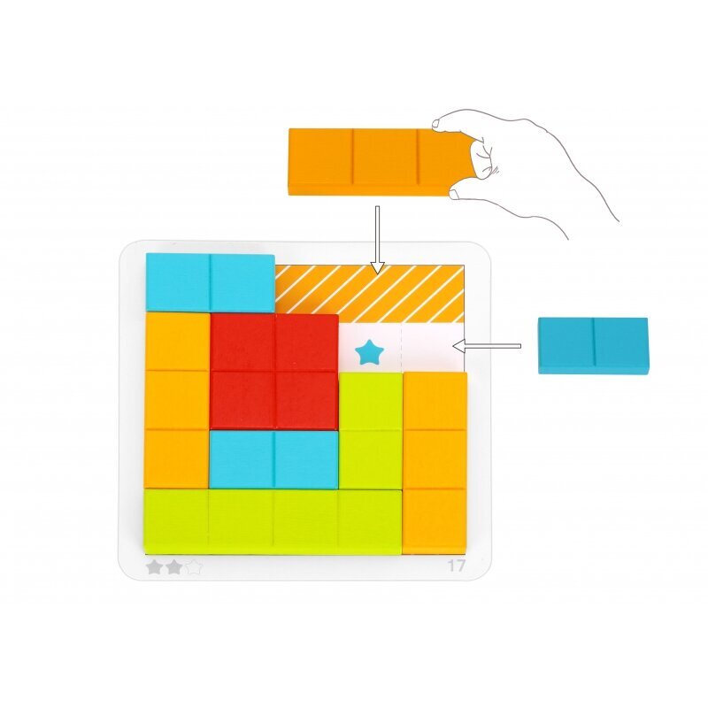 Mediniai galvosūkio blokeliai Tooky Toy kaina ir informacija | Lavinamieji žaislai | pigu.lt