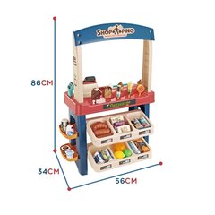 Saldumynų parduotuvė su priedais 55 vnt. Šviesos ir garso efektai Woopie, mėlyna kaina ir informacija | Žaislai mergaitėms | pigu.lt