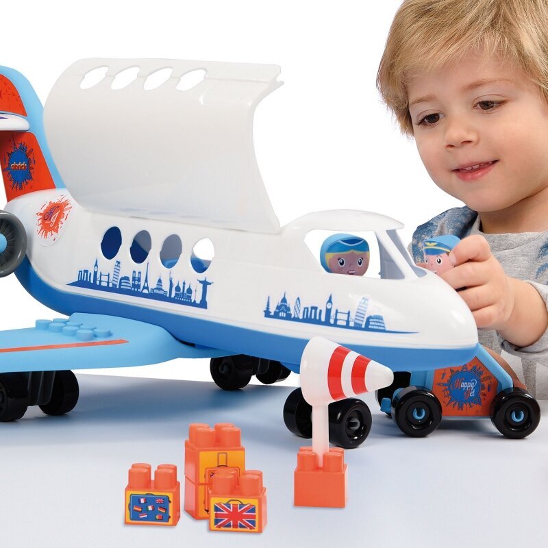 Lėktuvas su priedais ir blokeliais 30 el. ,,Ecoiffier" kaina ir informacija | Žaislai berniukams | pigu.lt
