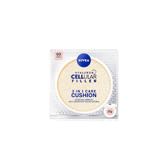 Основа-крем для макияжа Nivea Hyaluron Cellular Care Cushion 3-в-1 (15 г) цена и информация | Пудры, базы под макияж | pigu.lt