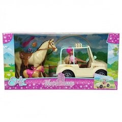 Куклы Штеффи и Эви любят путешествовать на машине - Лошадь и пони, Симба цена и информация | Игрушки для девочек | pigu.lt