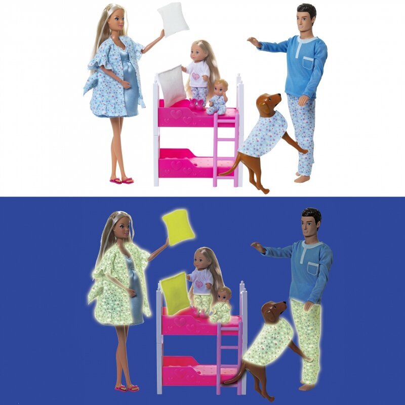 Steffi ir Evi Love - Šeimos pižamų vakarėlis kaina ir informacija | Žaislai mergaitėms | pigu.lt