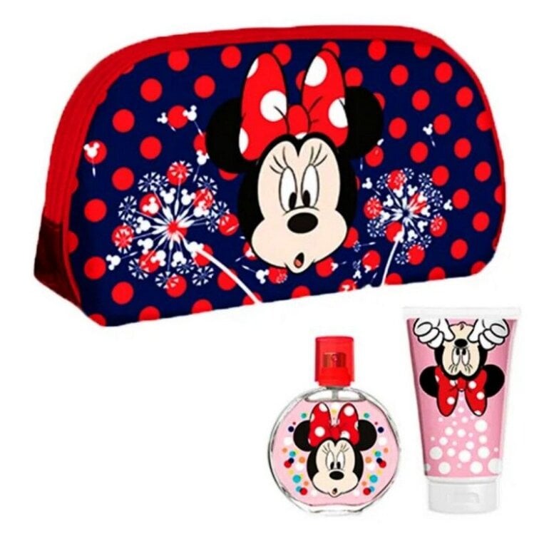 Kosmetikos rinkinys vaikams Air-Val Minnie Mouse: tualetinis vanduo 50 ml + dušo gelis 100 ml + kosmetinė цена и информация | Kvepalai vaikams | pigu.lt