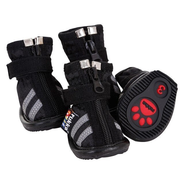 Rukka Step batai šunims, 3 dydis, juodi, 4 vnt цена и информация | Drabužiai šunims | pigu.lt