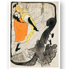 Plakatas Jane Avril, Henri de Toulouse-Lautrec, 59x84 cm (A1), Wolf Kult kaina ir informacija | Reprodukcijos, paveikslai | pigu.lt