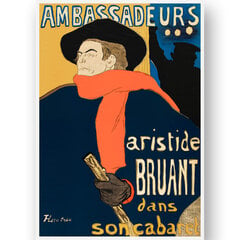 Plakatas Ambassadeurs, Henri de Toulouse-Lautrec, 59x84 cm (A1), Wolf Kult kaina ir informacija | Reprodukcijos, paveikslai | pigu.lt