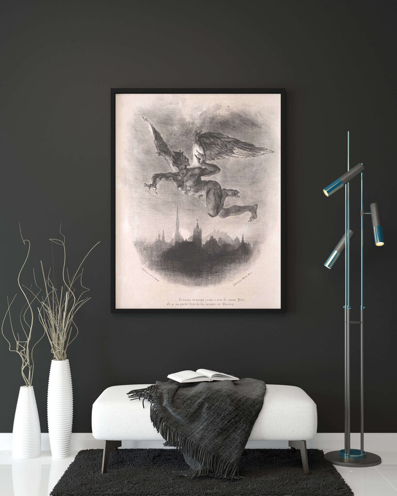 Plakatas Skrendantis Velnias, 42x59 cm (A2), Wolf Kult kaina ir informacija | Reprodukcijos, paveikslai | pigu.lt
