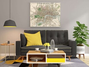Plakatas Senovinis Londono žemėlapis, 42x59 cm (A2), Wolf Kult kaina ir informacija | Reprodukcijos, paveikslai | pigu.lt