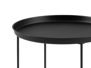 Kavos staliukas Micadoni Home Ataca, 43x51,5 cm, juodas kaina ir informacija | Kavos staliukai | pigu.lt