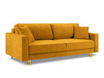 Трехместный диван Micadoni Home Dunas, желтый/золотой