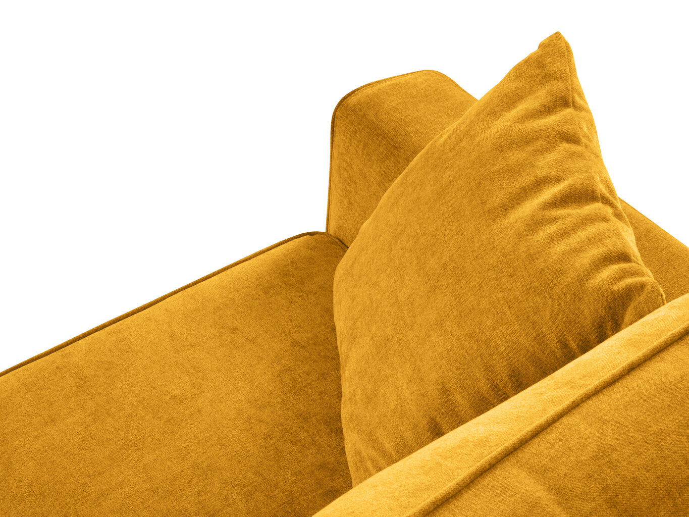 Trivietė sofa Micadoni Home Dunas, geltona/auksinės spalvos kaina ir informacija | Sofos | pigu.lt
