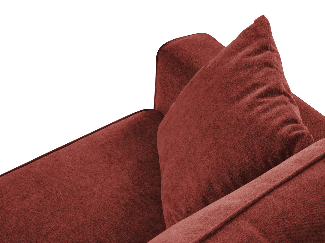 Trivietė sofa Micadoni Home Dunas, raudona/auksinės spalvos цена и информация | Sofos | pigu.lt