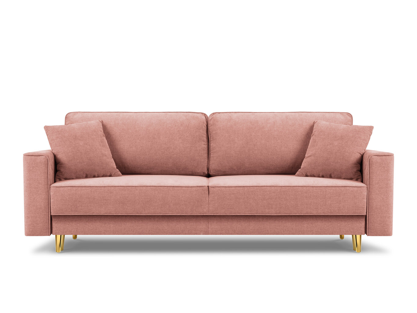 Trivietė sofa Micadoni Home Dunas, rožinė/auksinės spalvos цена и информация | Sofos | pigu.lt