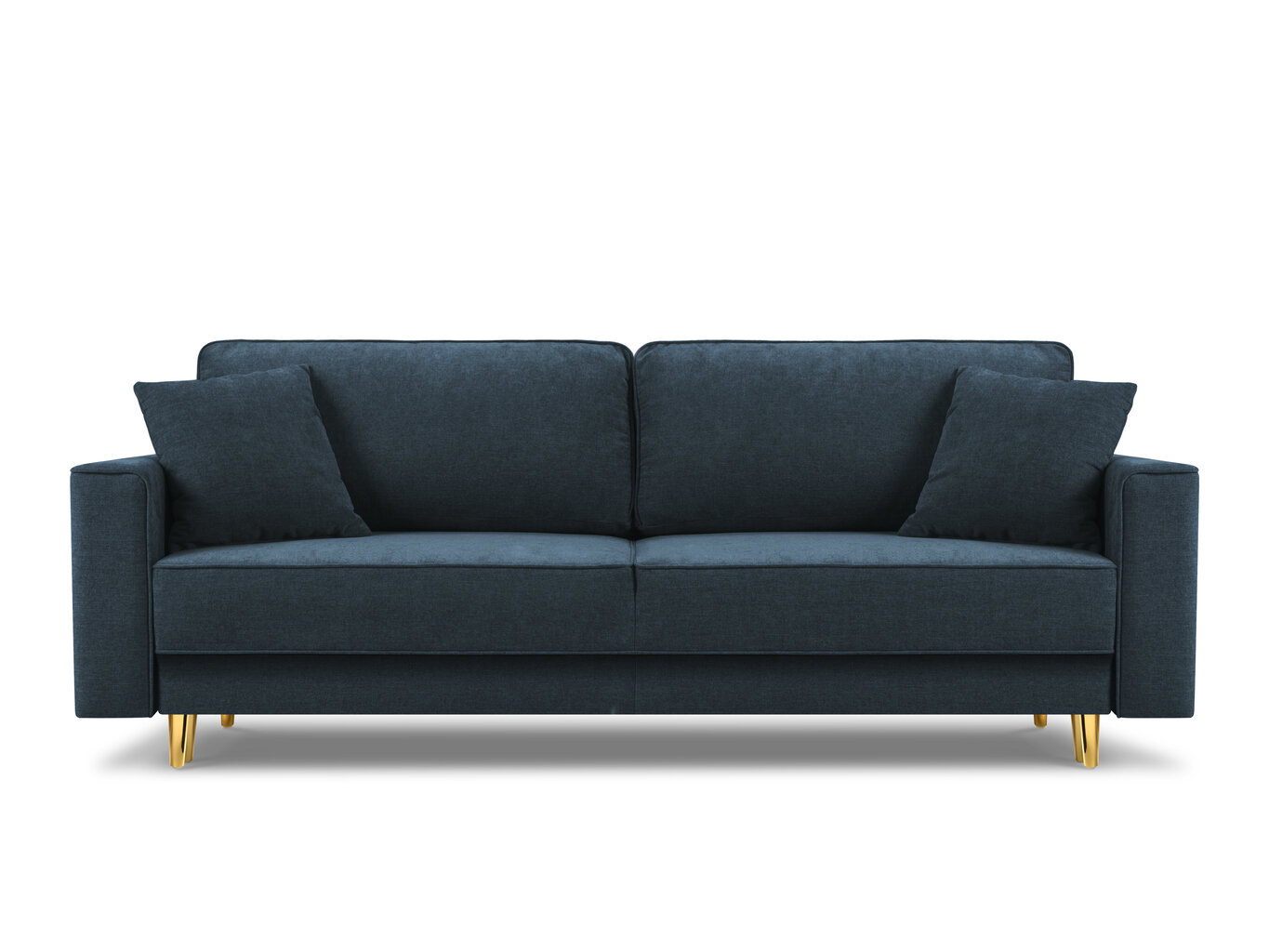 Trivietė sofa Micadoni Home Dunas, tamsiai mėlyna/auksinės spalvos цена и информация | Sofos | pigu.lt