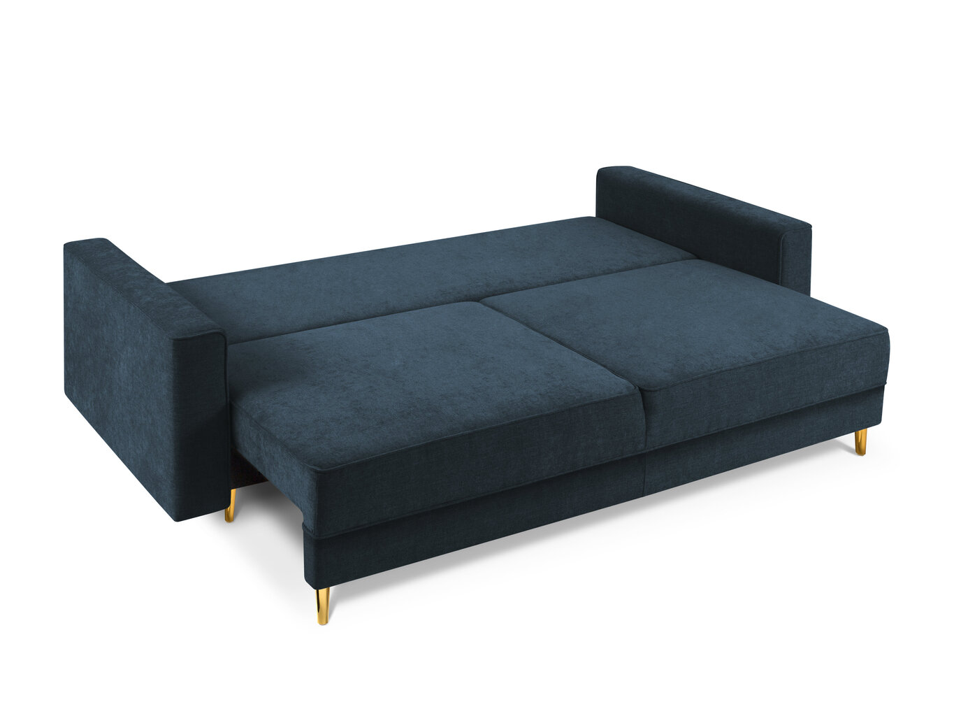 Trivietė sofa Micadoni Home Dunas, tamsiai mėlyna/auksinės spalvos цена и информация | Sofos | pigu.lt