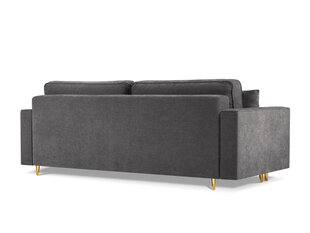 Trivietė sofa Micadoni Home Dunas, pilka/auksinės spalvos kaina ir informacija | Sofos | pigu.lt