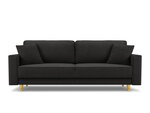 Trivietė sofa Micadoni Home Dunas, juoda/auksinės spalvos