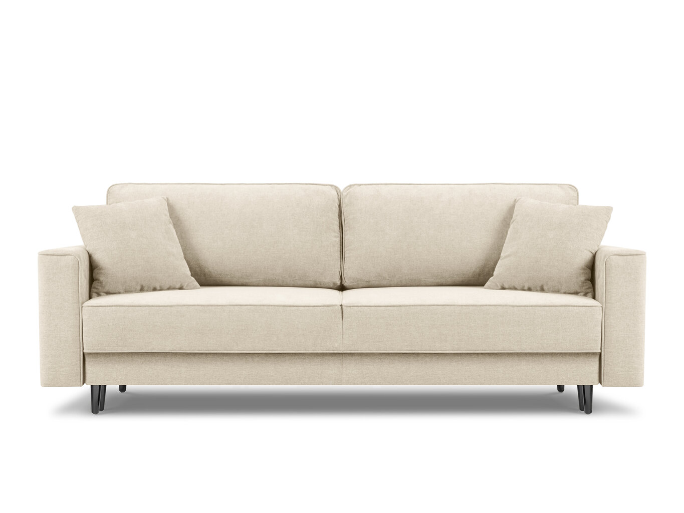 Trivietė sofa Micadoni Home Dunas, smėlio spalvos/juoda kaina ir informacija | Sofos | pigu.lt