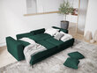 Trivietė sofa Micadoni Home Dunas, žalia/juoda kaina ir informacija | Sofos | pigu.lt