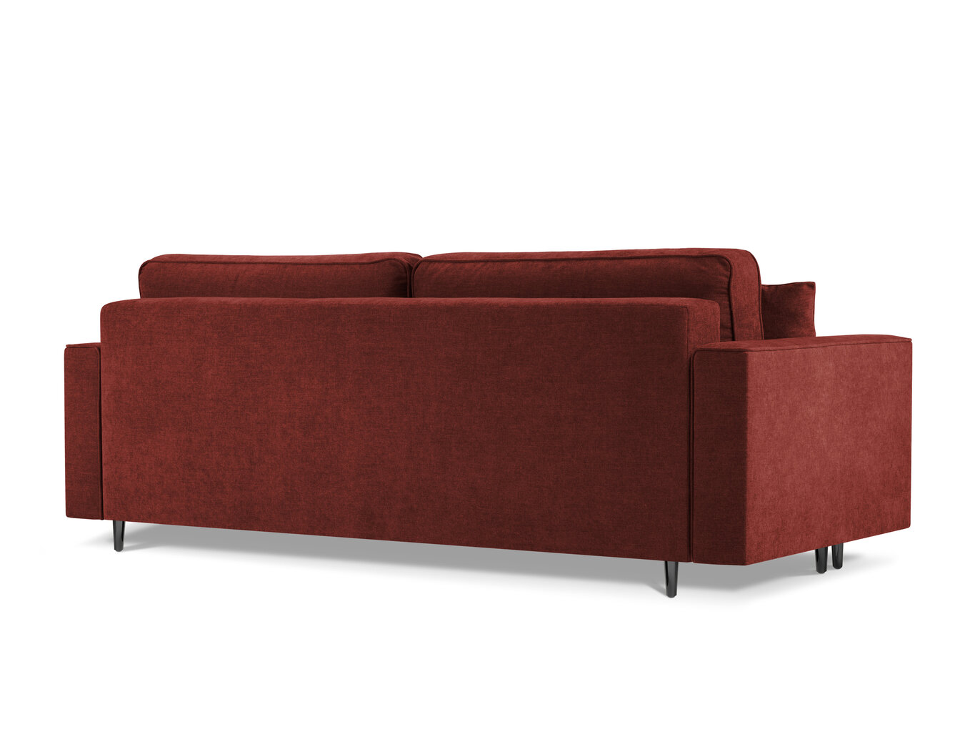 Trivietė sofa Micadoni Home Dunas, raudona/juoda kaina ir informacija | Sofos | pigu.lt