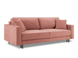 Trivietė sofa Micadoni Home Dunas, rožinė/juoda kaina ir informacija | Sofos | pigu.lt