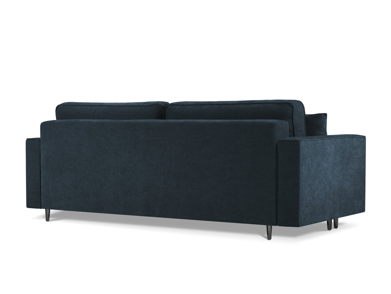 Trivietė sofa Micadoni Home Dunas, tamsiai mėlyna/juoda kaina ir informacija | Sofos | pigu.lt