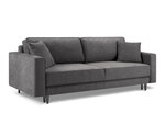 Trivietė sofa Micadoni Home Dunas, pilka/juoda