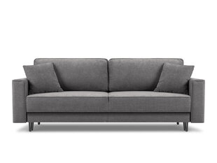 Trivietė sofa Micadoni Home Dunas, pilka/juoda kaina ir informacija | Sofos | pigu.lt