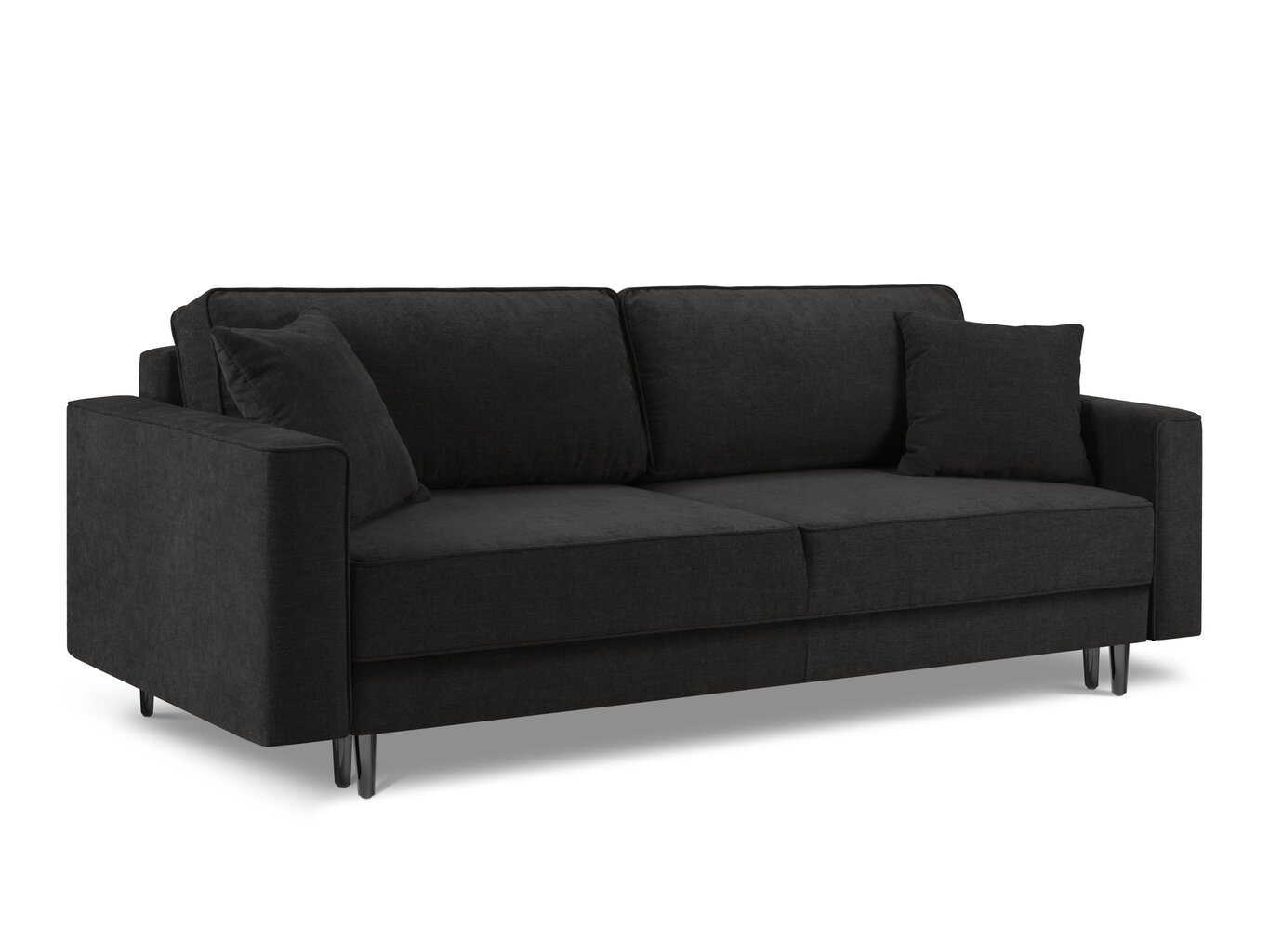 Trivietė sofa Micadoni Home Dunas, juoda kaina ir informacija | Sofos | pigu.lt