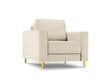 Fotelis Micadoni Home Dunas, smėlio spalvos/auksinės spalvos цена и информация | Svetainės foteliai | pigu.lt
