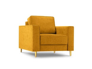 Fotelis Micadoni Home Dunas, geltonas/auksinės spalvos kaina ir informacija | Svetainės foteliai | pigu.lt