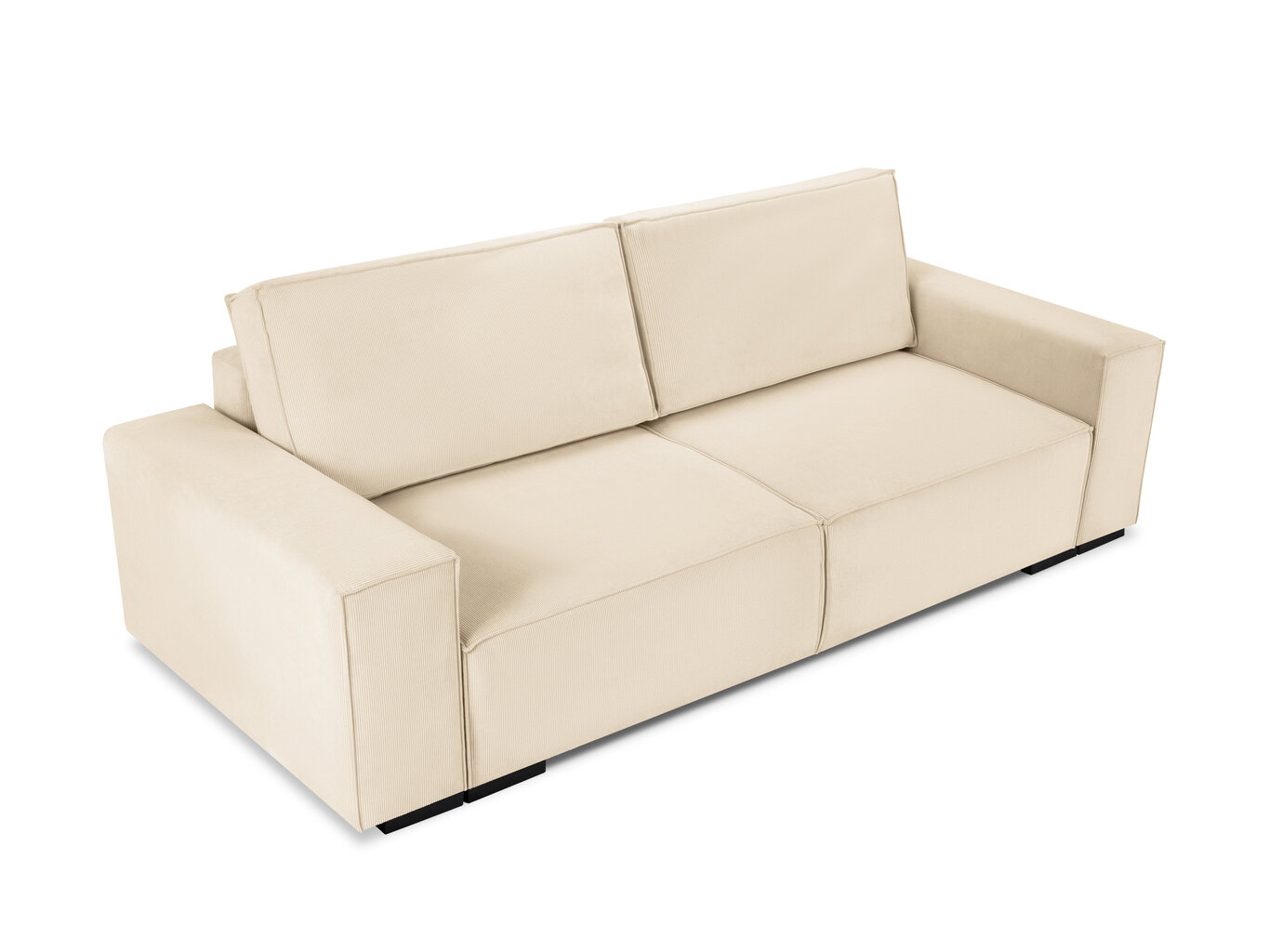 Trivietė sofa Micadoni Home Eveline, smėlio spalvos kaina ir informacija | Sofos | pigu.lt