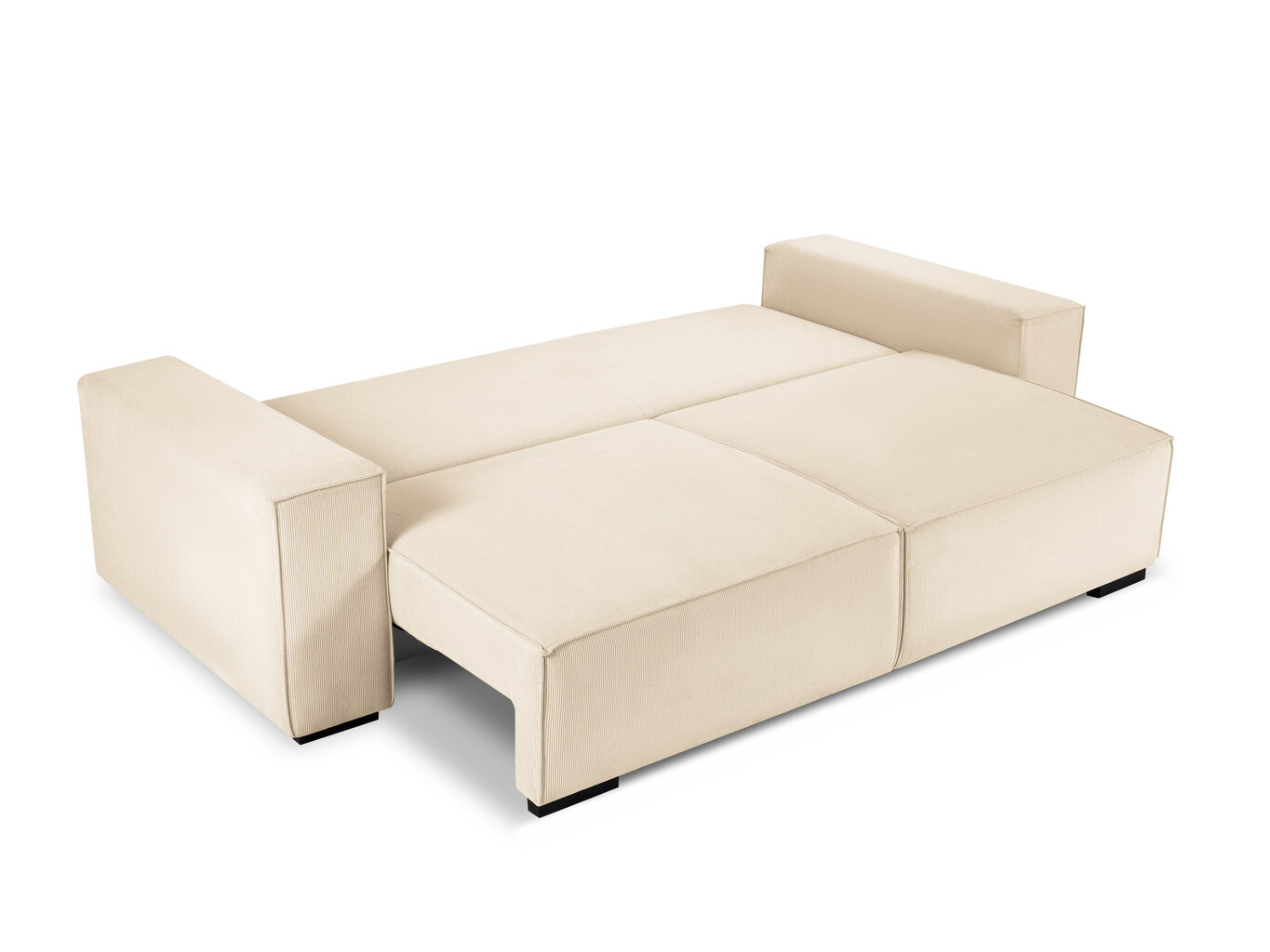 Trivietė sofa Micadoni Home Eveline, smėlio spalvos kaina ir informacija | Sofos | pigu.lt