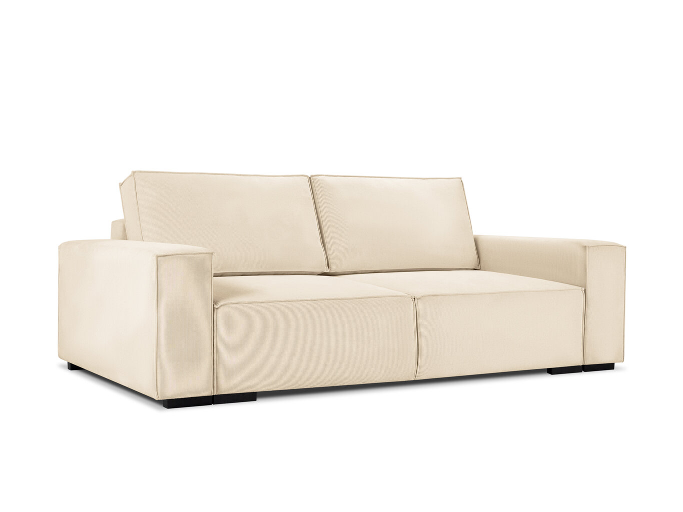 Trivietė sofa Micadoni Home Eveline, smėlio spalvos kaina ir informacija | Sofos | pigu.lt