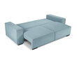 Trivietė sofa Micadoni Home Eveline, šviesiai mėlyna kaina ir informacija | Sofos | pigu.lt