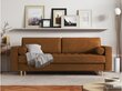 Trivietė dirbtinės odos sofa Micadoni Home Gobi, ruda цена и информация | Sofos | pigu.lt