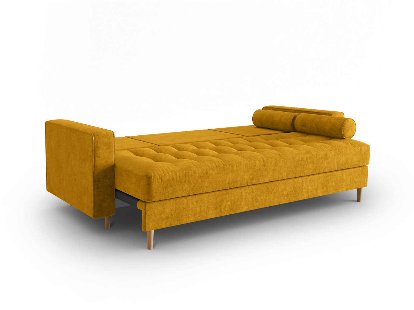 Trivietė sofa Micadoni Home Gobi, geltona kaina ir informacija | Sofos | pigu.lt