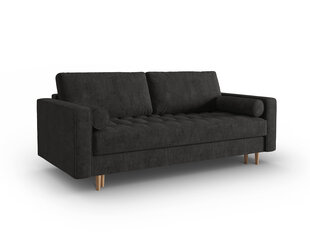 Trivietė sofa Micadoni Home Gobi, juoda kaina ir informacija | Sofos | pigu.lt