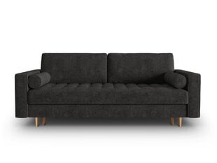 Trivietė sofa Micadoni Home Gobi, juoda kaina ir informacija | Sofos | pigu.lt