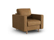 Fotelis dirbtinės odos Micadoni Home Gobi, šviesiai rudas kaina ir informacija | Svetainės foteliai | pigu.lt