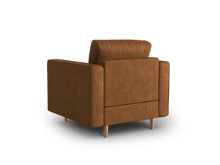 Fotelis dirbtinės odos Micadoni Home Gobi, rudas kaina ir informacija | Svetainės foteliai | pigu.lt