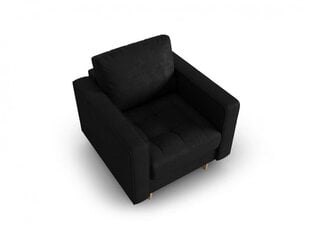 Fotelis dirbtinės odos Micadoni Home Gobi, juodas kaina ir informacija | Svetainės foteliai | pigu.lt