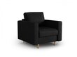 Fotelis dirbtinės odos Micadoni Home Gobi, juodas kaina ir informacija | Svetainės foteliai | pigu.lt