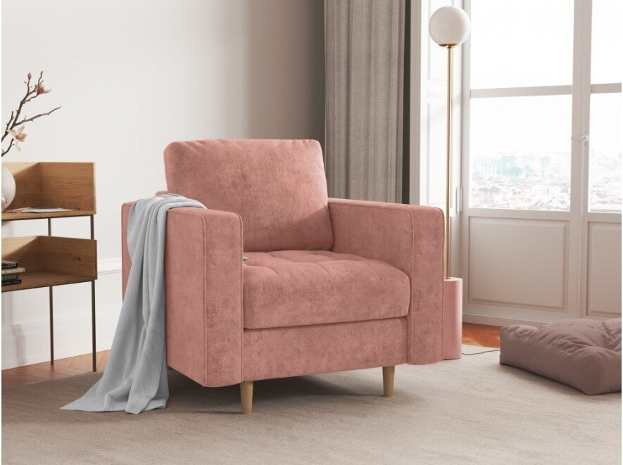 Fotelis Micadoni Home Gobi, rožinis kaina ir informacija | Svetainės foteliai | pigu.lt